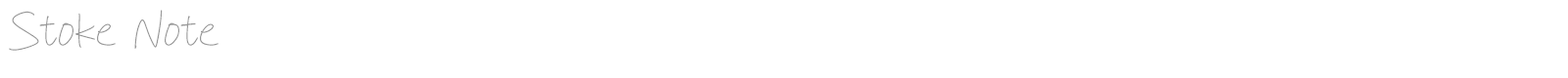 Stoke Note font preview